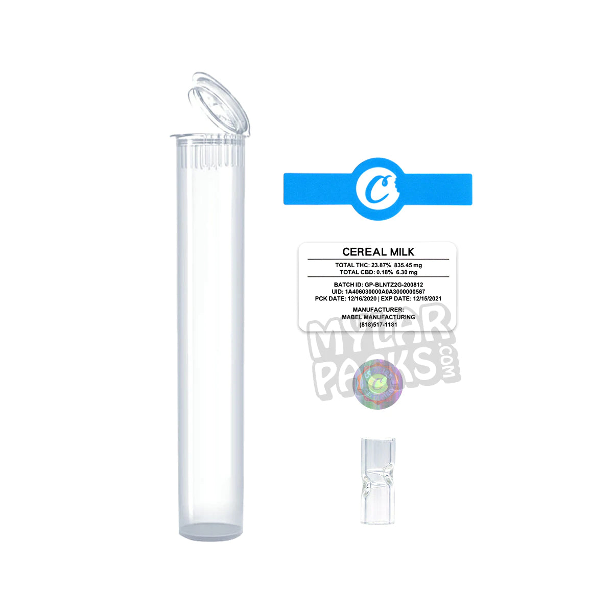 Cereal Milk by Cookies Empty 2g Preroll Blunt Packaging Mylar Master