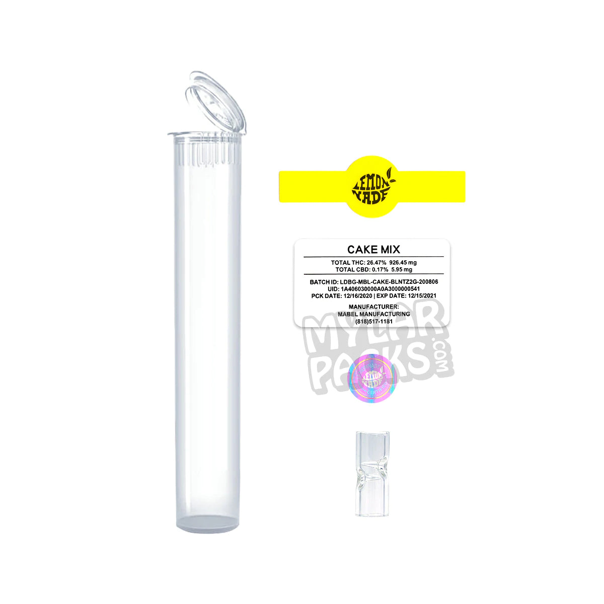 Cake Mix by Lemonnade Empty 2g Preroll Blunt Packaging Mylar Master