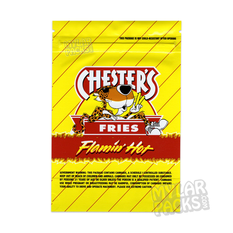 Zipper Seal  Snacks  Sale  Resealable  Packaging  Manufacturing  Infused  Hot  Fries  Food Grade  Flamin'  Empty Bags  Edibles  Chips  Chesterrz  Chester's  Cannabis Chips  All Snack & Food Packs  500mg