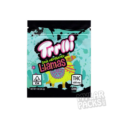 Zipper Seal  Trrlli  Trolli  Sour  Resealable  Medicated  Llamas  Infused  Gummy  Gummies  Errlli  Empty Bags  Edibles  Candy  All Candy Packs  600mg