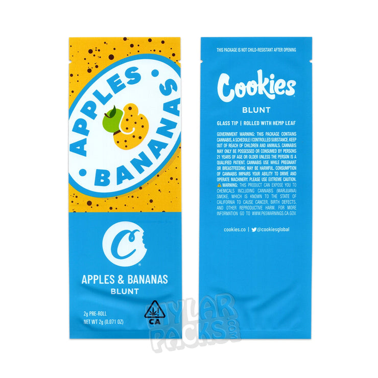 Apples & Bananas by Cookies Empty 2g Preroll Blunt Packaging