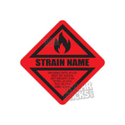 Fire Symbol Custom Warning Label Strain Sticker (2.5" x 2.5")