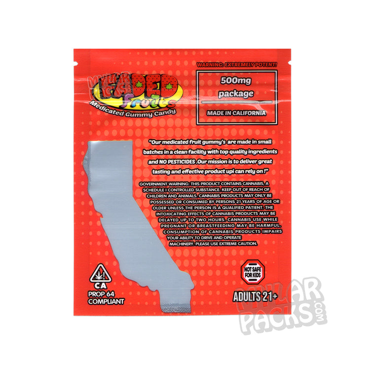 Zipper Seal  Strawnana  Strawberry  Resealable  Packaging  Mylar Bags  Mylar  Medicated  Infused  Gummy  Gummies  Food Grade  Faded Fruits  Empty Bags  Empty  Edibles  Cannabis  Candy  Banana  All Candy Packs  500mg