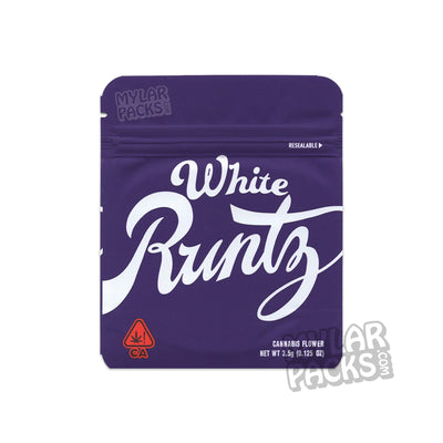Zipper Seal  White Runtz  Runtz  Purple Bag  Flower  Dry Herb  All Dry Herb Packs  3.5g