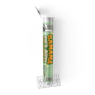 Zipper Seal, Strain, Spliff, Single Preroll, Protective Tube, Preroll, Premium, Pre-Roll, Plastic Tube, Joint, Flower, Dry Herb, Cannabis, Banana Gelato, Backpack Boys, Back Pack Boys, All Preroll Packs, 2G, 2 grams, mylarmaster.com