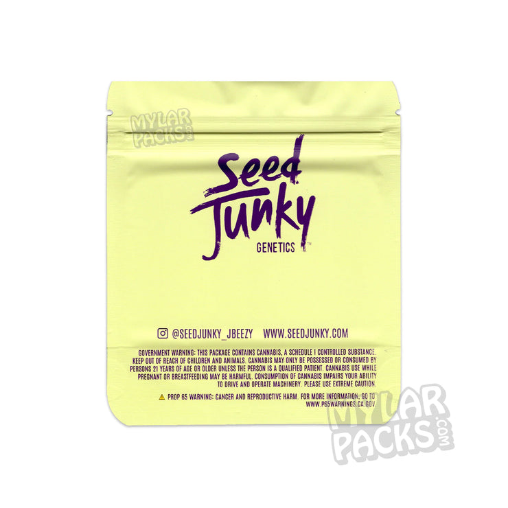 Zipper Seal  The Real  Smell Proof  Seed Junkie Genetics  Seed Junkie  Seed  Resealable  Packaging  Mylar Bags  Manufacturing  Junkie  Genetics  Food Grade  Food  Flower  Empty  Dry Herb  Cannabis  Cake Batter  Cake  Batter  All Dry Herb Packs  3.5g