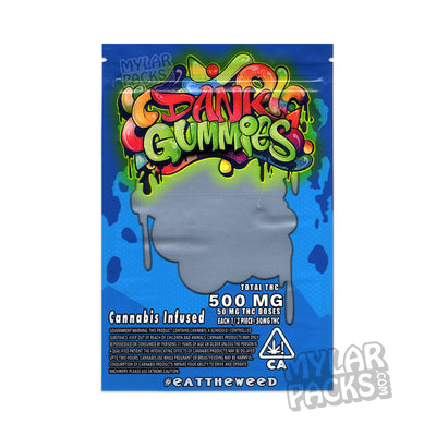 Zipper Seal  Gummy  Edibles  Dank Gummies  Blue Bag  All Candy Packs  500mg