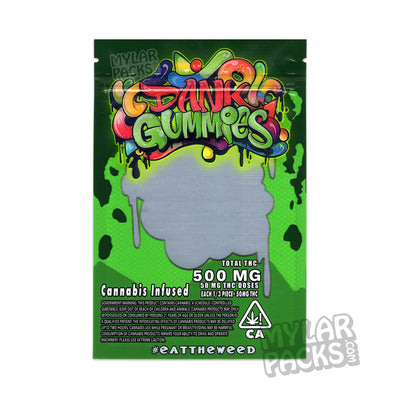 Zipper Seal  Gummy  Green Bag  Edibles  Dank Gummies  All Candy Packs  500mg