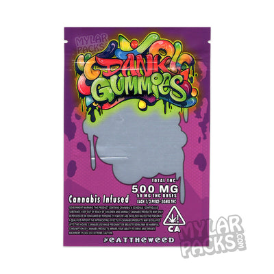 Zipper Seal  Purple Bag  Gummy  Edibles  Dank Gummies  All Candy Packs  500mg