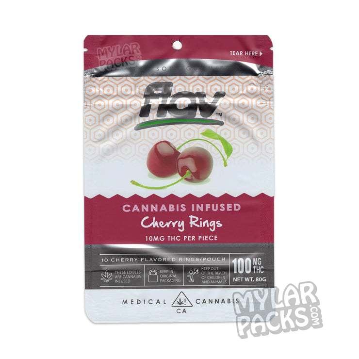 Zipper Seal  Gummy  Flav  Edibles  Cherry Rings  Cherry  All Candy Packs  100mg