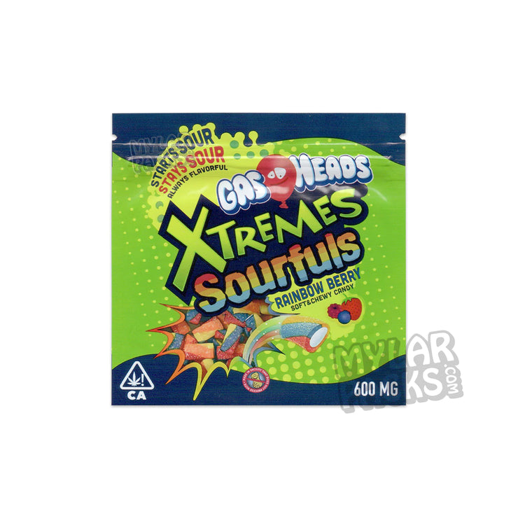 Zipper Seal  Xtremes  Warheads  VIP  Sourfuls  Rainbow  Gasheads  Edibles  Bites  Berry  All Candy Packs  Airheads  600mg