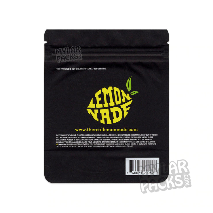 Zipper Seal  Yellow  The Real  Smell Proof  Original  Lemonnade  Lemon Nade  Flower  Dry Herb  All Dry Herb Packs  3.5g