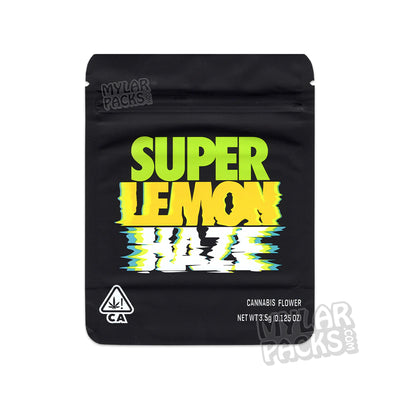 Zipper Seal  The Real  Super  Smell Proof  Resealable  Packaging  Mylar Bags  Manufacturing  Lemonnade  Lemon Nade  Lemon  Haze  Food Grade  Flower  Empty  Dry Herb  Cookies  Cannabis  All Dry Herb Packs  3.5g