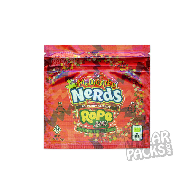 Zipper Seal  VIP  Rope Bites  Nerds  Fruit  Edibles  Cherry  All Candy Packs  600mg