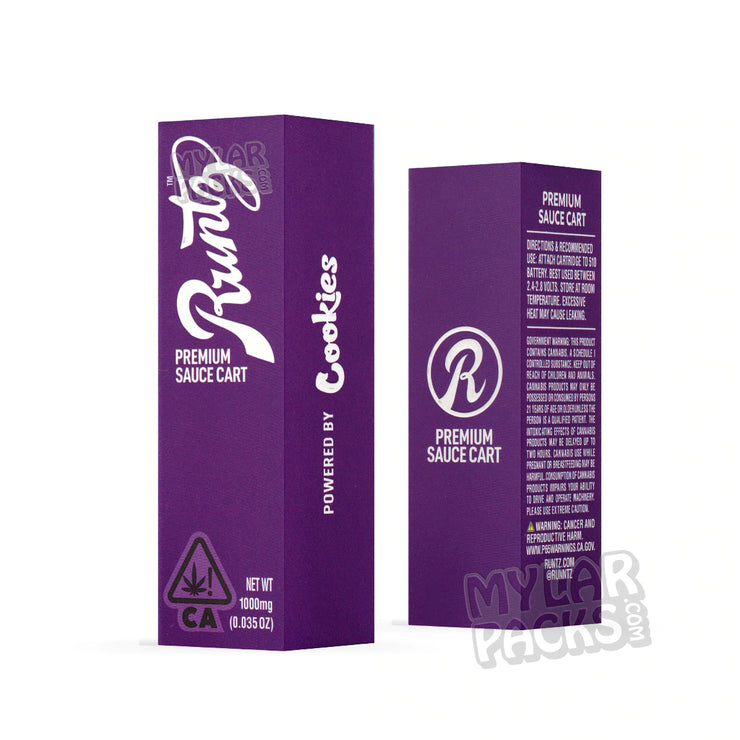 Wax  Vape  Tube  Terps  Single  Sauce  Runtz  Purple  Premium  Plastic Tube  Plastic  Paper  Packaging  Oil  Empty  Cookies  Concentrates  Cartridge  Cart  Cardboard  Box  All Cart Packaging  1ml  1.0ml