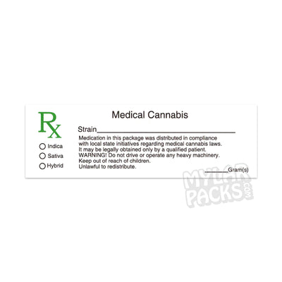 Strain  Sticker  RX  Medicinal  Medical  Generic  Custom Strain Stickers  Cannabis Label