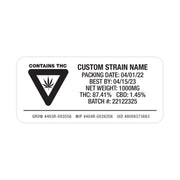 Weatherproof  Warning  Thermal  Strain Sticker  Strain Label  Strain  Sticker  Standard  Rectangle  Michigan  MI  Labels  Label  Herbs  Flower  Customized  Custom Strain Stickers  Custom  Control Sticker  Compliant  Compliance  Cannabis Label  Cannabis Flower  Black  Authenticity  1" x 2"