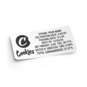 Weatherproof  Thermal  Strain Sticker  Strain Label  Strain  Sticker  Standard  Rectangle  Label  Herbs  Flower  Customized  Custom Strain Stickers  Custom  Cookies Logo  Cookies  Control Sticker  Cannabis Label  Cannabis Flower  Cannabis  Black  Barcode  Authenticity  1" x 2"