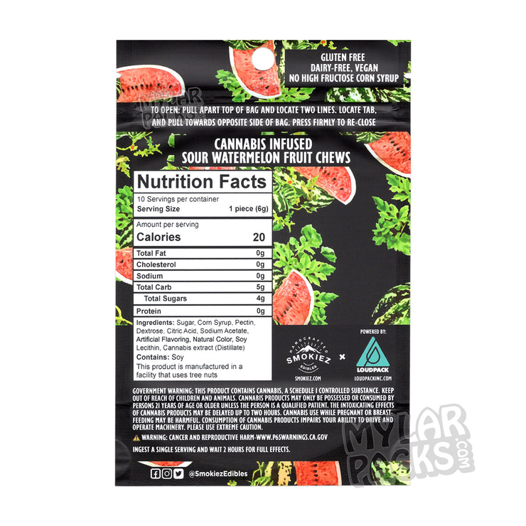 Zipper Seal  Watermelon  Sour  Smokiez  Shell  Packaging  Mylar Bags  Mylar Bag  Mylar  Medicated  Infused  Gummy  Gummies  Fruit  Food Packaging  Flavor  Empty Packaging  Empty Bags  Empty Bag  Empty  Edibles  Chews  Cannabis Infused  Cannabis  Candy  All Candy Packs