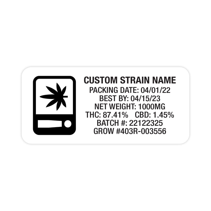 Weatherproof, Warning, Tube, Thermal, Strain Sticker, Strain Label, Strain, Sticker, State, Standard, Specific, Rectangle, PopTube, Pop, Oregon, Oregen, Label, Herbs, Flower, Customized, Custom, Control Sticker, Compliant, Compliance, Ceramic, CCell, Cartridge, Cart, Cannabis Label, Cannabis Flower, Black, Barcode, Authenticity, All Cart Packaging, 1g, 1000mg, 1" x 2", mylarmaster.com